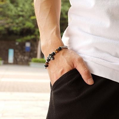 Тигровый глаз бисером браслеты PW-WG63DC0-01-1