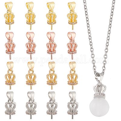 16 шт. 4-х цветные латунные подвески с микропаве из кубического циркония FIND-PH0021-30-1