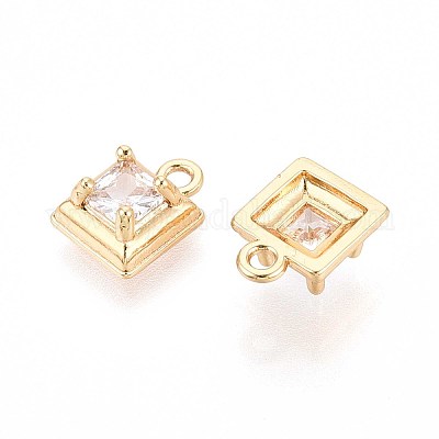 Латунные микро проложить кубического циркония подвески KK-T071-46G-1