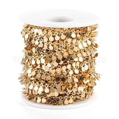 Цепи из нержавеющей стали 304 с вакуумным покрытием pvd ручной работы CHS-M004-07G-1