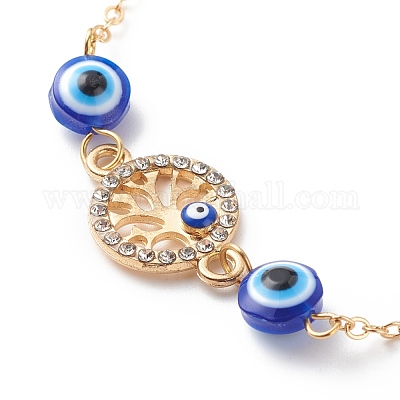 Браслет-слайдер с кристаллами BJEW-JB08630-1