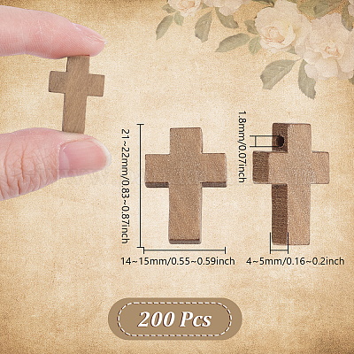 200шт деревянные подвески WOOD-UN0001-14B-1