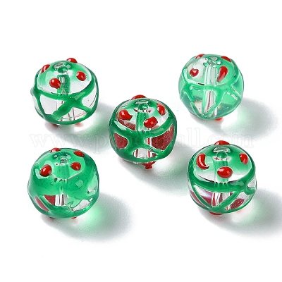 Нити прозрачных бусин из стеклянной эмали GLAA-G107-04B-1