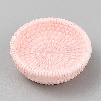 Мини-модель корзины из ротанга из смолы DJEW-CJC0002-04G-04-1