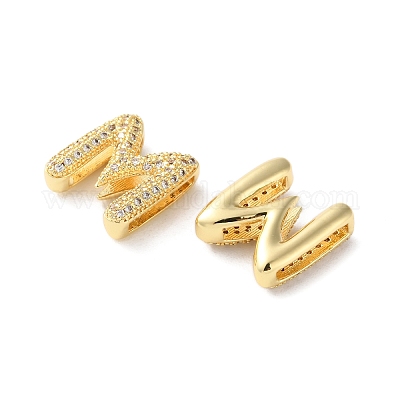 Реечное покрытие латунь микро паве кубический цирконий слайд подвески KK-C084-34G-M-1