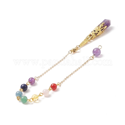 Биолокационные маятники с заострением из смешанных драгоценных камней PALLOY-JF02047-1