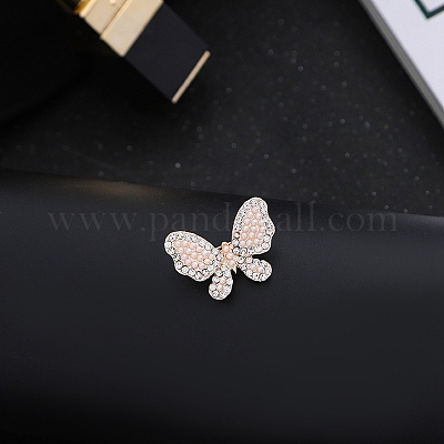 Брошь из сплава с имитацией жемчуга PW-WG21397-12-1