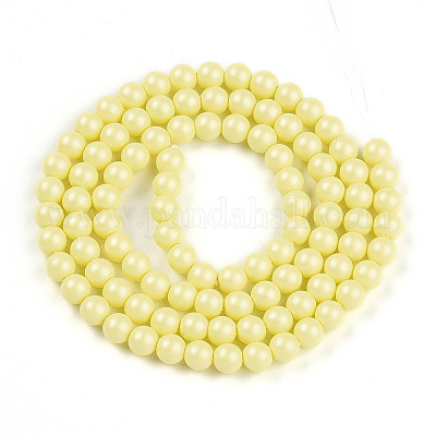 Выпечка из окрашенного перламутрового стекла жемчужные бусинки HY-N002-4mm-B03-1