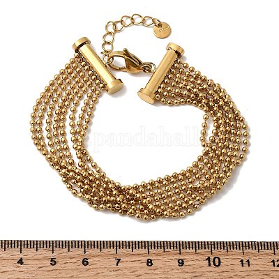 Многорядные браслеты из нержавеющей стали 304 BJEW-C137-01G-1