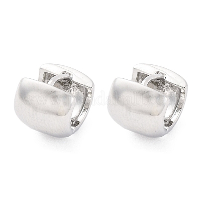 Латунные серьги обруча EJEW-Q015-21B-P-1