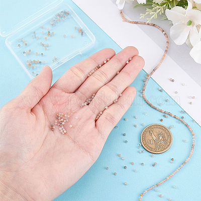 2 нити натуральных бусин солнечного камня G-PH0002-81-1