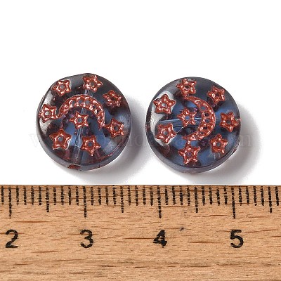 Прозрачные бусины лэмпворк LAMP-P065-04A-10-1