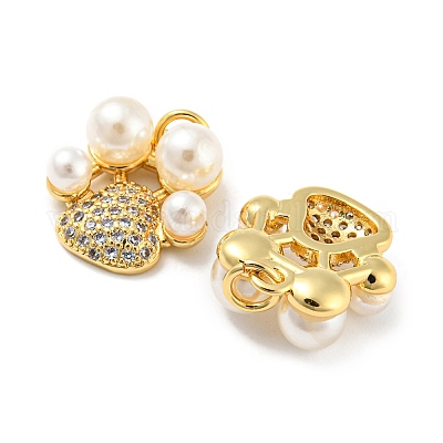 Покрытие стойки латунь микропаве прозрачные подвески из кубического циркония KK-F861-04G-1