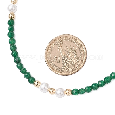 Белого нефрита ожерелье NJEW-JN05340-01-1