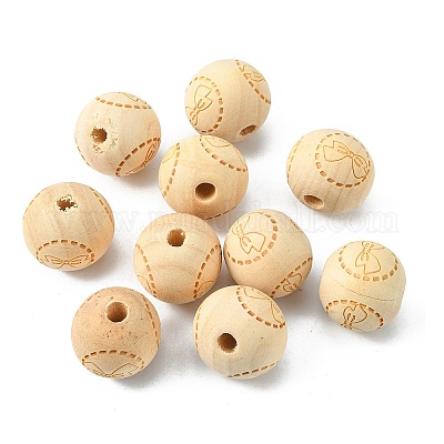 Бусины из натурального дерева Theaceae WOOD-TAC0007-07C-1