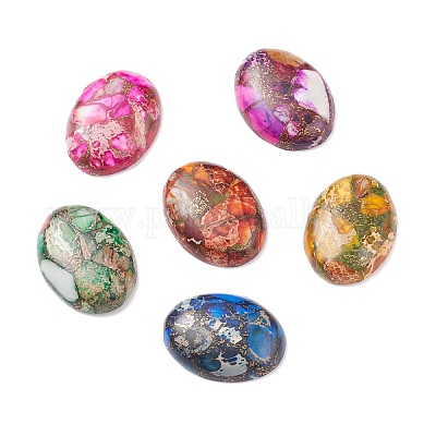 Регалит / имперская яшма / морской осадок яшма кабошоны G-E464-42M-A-1