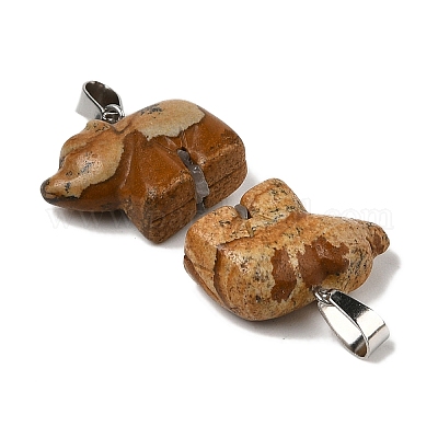 Естественного изображения яшмы подвески G-B127-02P-04-1