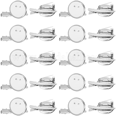 20 шт. железная оправа для броши-кабошона IFIN-GF0001-53-1