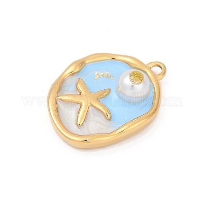 Подвески из нержавеющей стали 304 с эмалью STAS-C121-07A-G-1