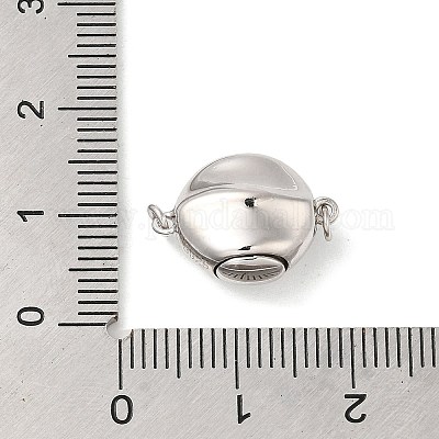 925 штыковая застежка из стерлингового серебра с родиевым покрытием STER-G038-19P-1