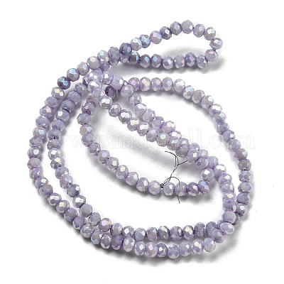 Непрозрачная выпечка окрашенные стеклянные бусы пряди DGLA-F002-03B-1