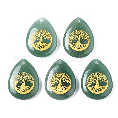 Естественный зеленый авантюрин подвески G-T122-71I-1