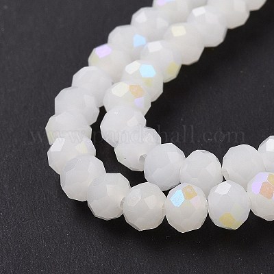 Стеклянные бусины с гальваническим покрытием  EGLA-A034-J4mm-L08-1