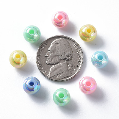 Непрозрачные акриловые бусины MACR-S370-D8mm-M1-1