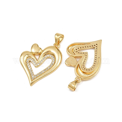 Латунные микро проложить кубического циркония подвески KK-C132-03E-G-1