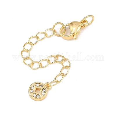 Латунные микрокристаллы кубического циркония с цепочкой KK-H480-55G-1