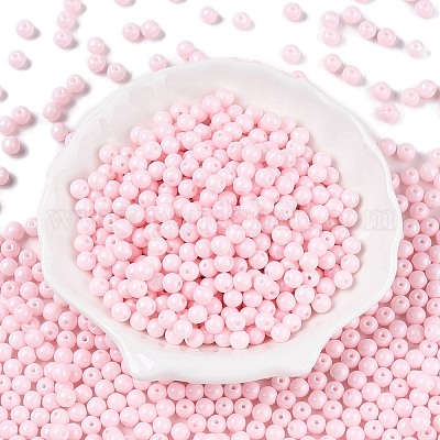Непрозрачная выпечка окрашены стеклянные бусины DGLA-T004-02F-1