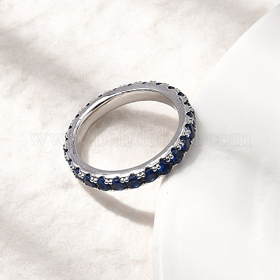 Латунные микро проложить пальцев кольца кубического циркония RJEW-P166-09B-P-1