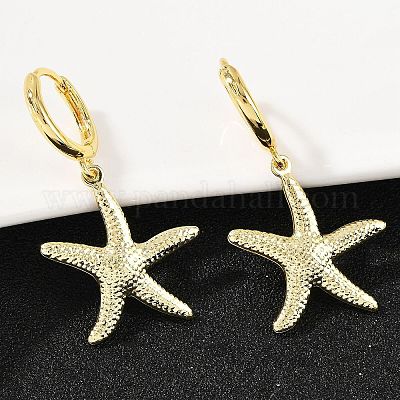 Латунные серьги обруча EJEW-Q036-03C-G-1