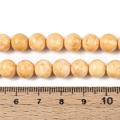 Окрашенные синтетические нити окаменелых бусин G-T139-8mm-66B-1