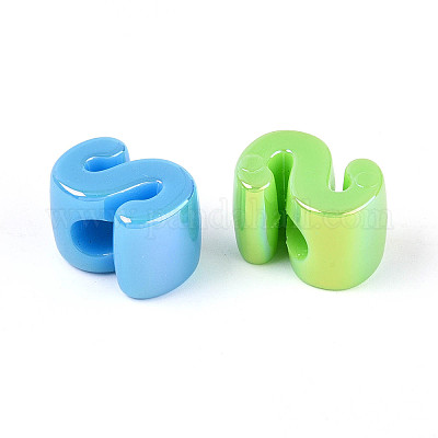 УФ-покрытие непрозрачные акриловые европейские бусины OACR-M027-03S-1