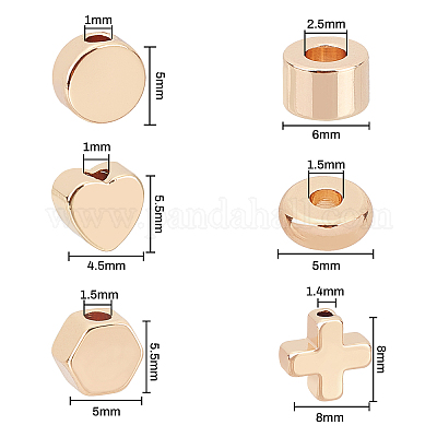 Латунные бусины KK-BC0005-38G-1