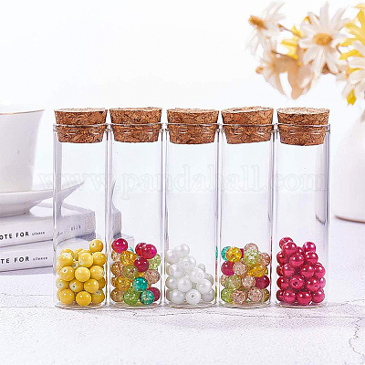 Пустые бутылки с небольшим стеклянным пробком AJEW-BC0003-05-1