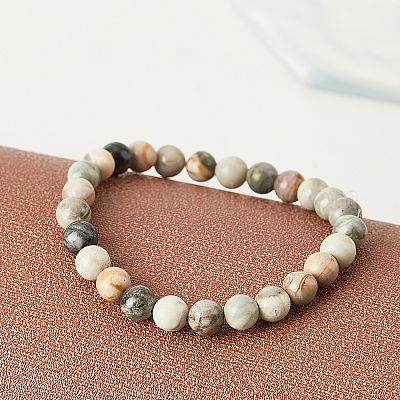 2 нити круглых бусин из натуральной полихромной яшмы/камня пикассо/яшмы пикассо&nbsp;G-OC0002-72-1