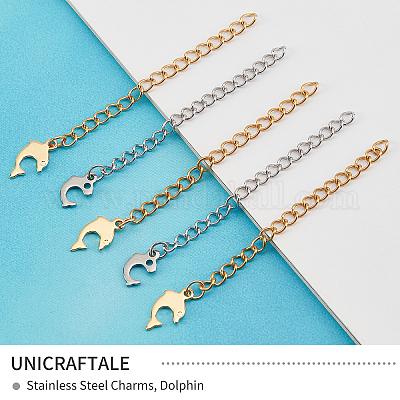 20 шт. 2-х цветный удлинитель цепи из нержавеющей стали 304 STAS-UN0030-40-1