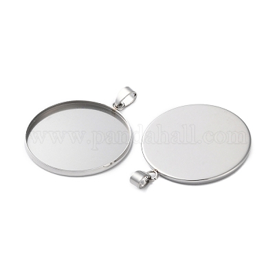 Оправы для подвесок из нержавеющей стали 304 в виде кабошонов STAS-L282-010P-10-1