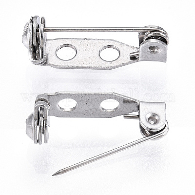 Не тускнеющая 304 нержавеющая сталь брошь булавка задняя планка фурнитура STAS-Q184-04A-1