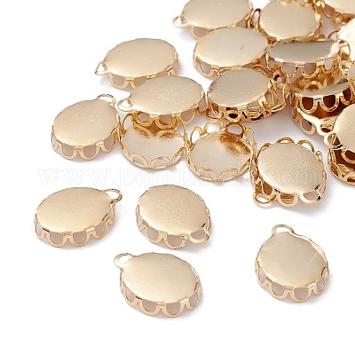 Оправы кабошонов из нержавеющей стали 304 STAS-P249-13B-G-1