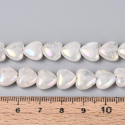 Гальванизировать природный кристалл кварца бусы пряди G-T144-40-1