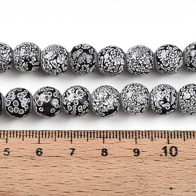 Прозрачная выпечка окрашенные стеклянные бусины нити DGLA-N009-10mm-10-1