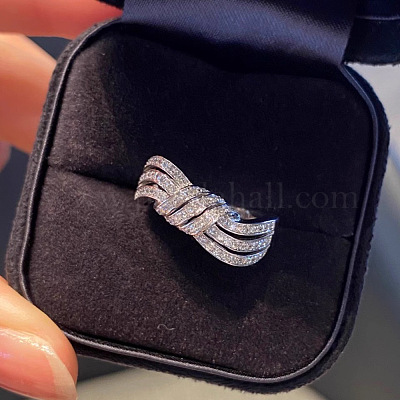 Кольца на палец из стерлингового серебра 925 пробы с родиевым покрытием для женщин FS-WGE36AE-02-1