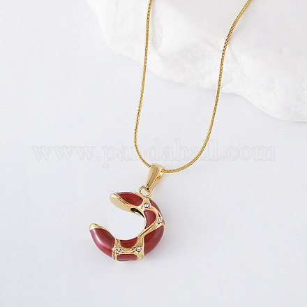 3 шт. С-образные подвески из нержавеющей стали с темно-красной эмалью для женщин KS7692-1