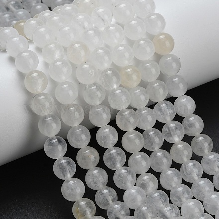 Нити бусин из натурального белого нефрита G-L642-B01-8mm-1