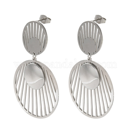 Женские серьги-гвоздики из нержавеющей стали EJEW-C110-04P-1