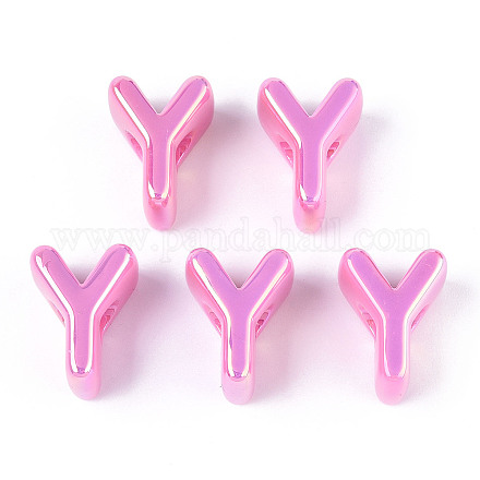 Непрозрачные акриловые бусины с УФ-покрытием PACR-ZX018-04Y-1