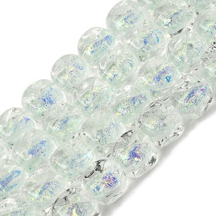 Нити из фольгированных бусин лэмпворк ручной работы FOIL-C002-01E-1